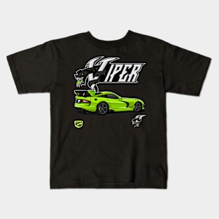 DODGE VIPER SRT 10 (GREEN) Kids T-Shirt